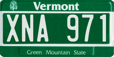 VT license plate XNA971