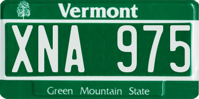 VT license plate XNA975
