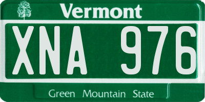 VT license plate XNA976