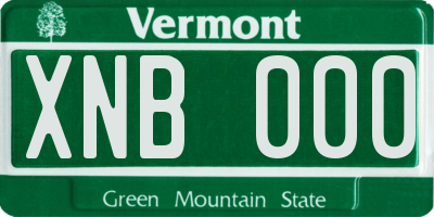 VT license plate XNB000