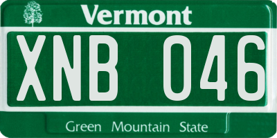 VT license plate XNB046