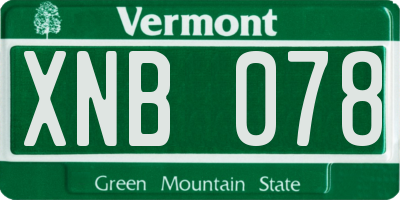 VT license plate XNB078
