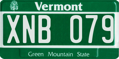VT license plate XNB079