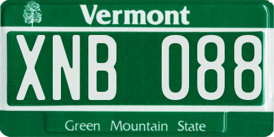 VT license plate XNB088