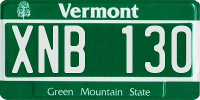 VT license plate XNB130