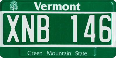 VT license plate XNB146