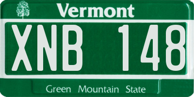 VT license plate XNB148