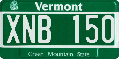 VT license plate XNB150