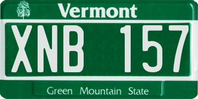 VT license plate XNB157