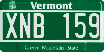 VT license plate XNB159