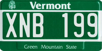 VT license plate XNB199