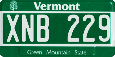 VT license plate XNB229