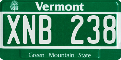 VT license plate XNB238
