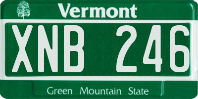 VT license plate XNB246