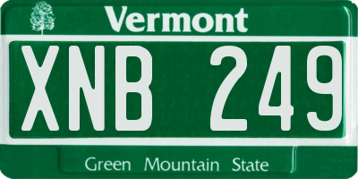 VT license plate XNB249
