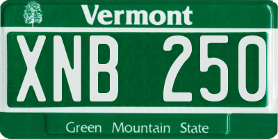 VT license plate XNB250