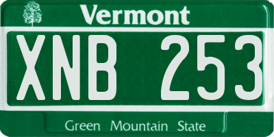 VT license plate XNB253