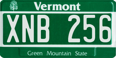 VT license plate XNB256