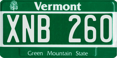 VT license plate XNB260