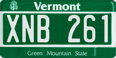 VT license plate XNB261