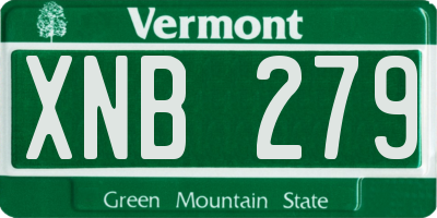 VT license plate XNB279