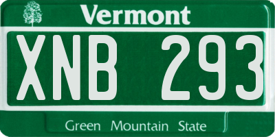 VT license plate XNB293