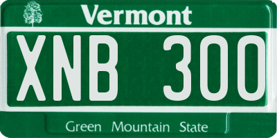 VT license plate XNB300