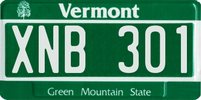 VT license plate XNB301