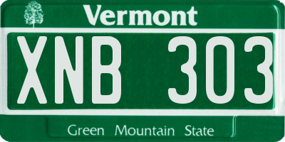 VT license plate XNB303
