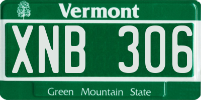 VT license plate XNB306