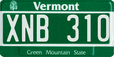 VT license plate XNB310