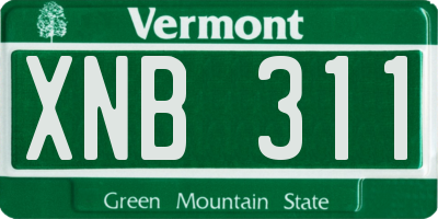 VT license plate XNB311