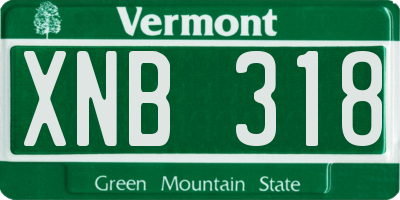 VT license plate XNB318