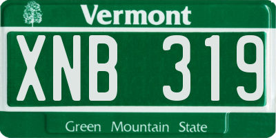 VT license plate XNB319