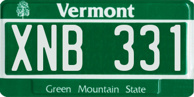 VT license plate XNB331