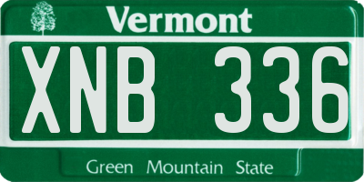 VT license plate XNB336