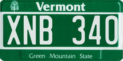 VT license plate XNB340