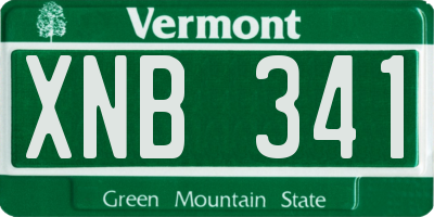 VT license plate XNB341
