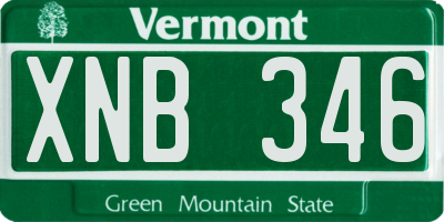 VT license plate XNB346