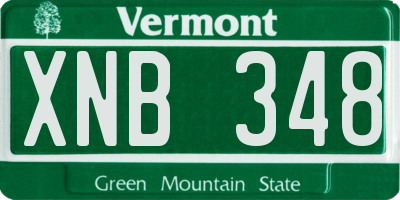 VT license plate XNB348