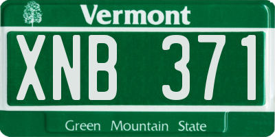 VT license plate XNB371