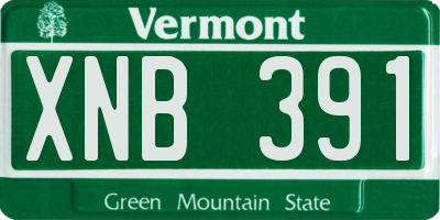 VT license plate XNB391