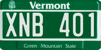 VT license plate XNB401