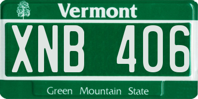 VT license plate XNB406