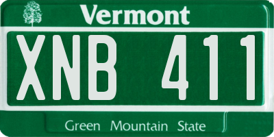 VT license plate XNB411