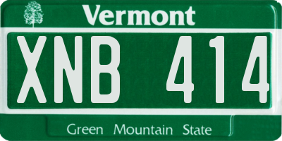 VT license plate XNB414