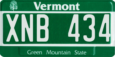 VT license plate XNB434