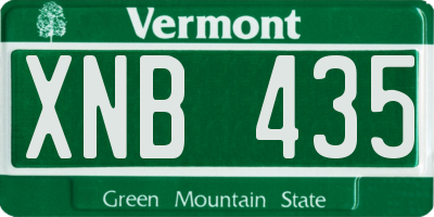 VT license plate XNB435
