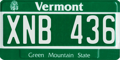 VT license plate XNB436