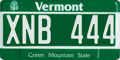 VT license plate XNB444